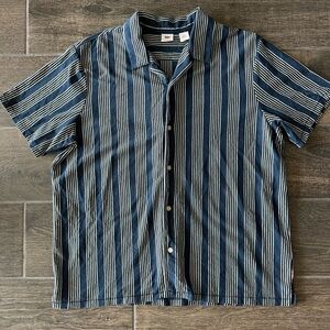 Levi's Blue and White Casual Button Down Shirt